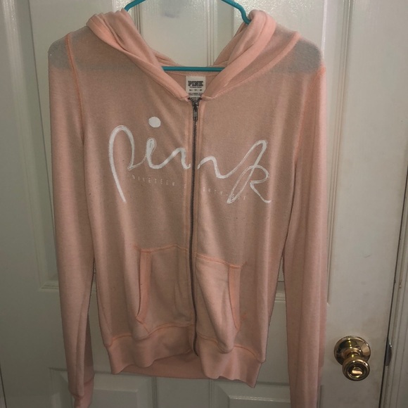 PINK Victoria's Secret Tops - Victoria’s Secret PINK Coral Zip Up XS